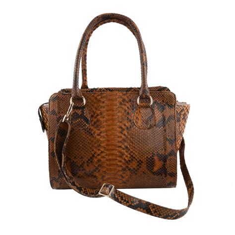 Buy The Pelle Python Skin Bag Collection Brown 100 Genuine Python