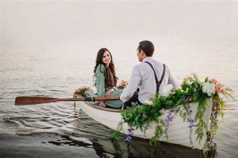 Engagement Photos In A Rowboat Popsugar Love
