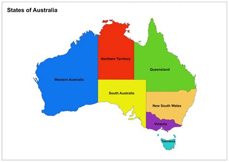 Australian Map With States
