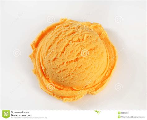 Orange Sherbet Stock Photo Image Of White Food Cream