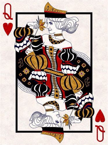 Queen Of Hearts Playing Cards Playing Cards Art Playing Cards