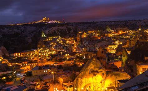 Night Goreme Cappadocia Turkey Stock Photo Image Of Landmark Middle