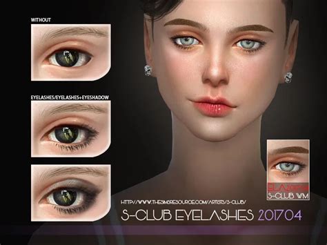 S Club Wm Ts4 Eyelashes 201704 The Sims 4 Catalog Eyeliner Eyeshadow