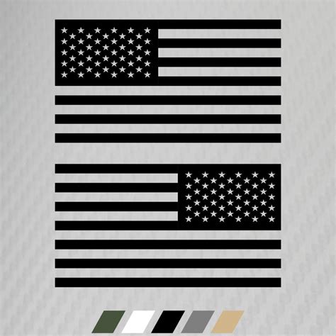 Two Subdued American Flag Vinyl Decals Etsy