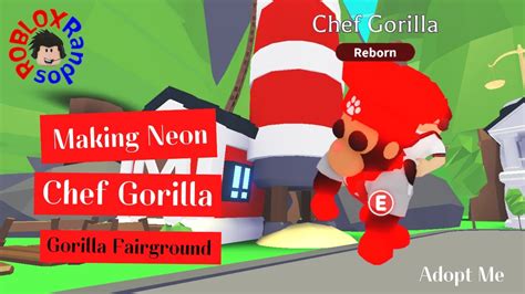 Making Neon Chef Gorilla In Adopt Me Roblox Youtube