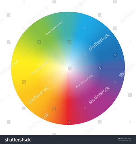 Gradient Rainbow Color Wheel Isolated Vector Stock Vector Royalty Free