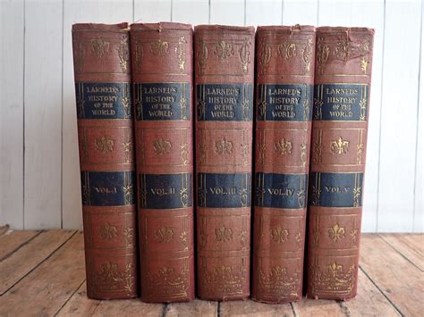 Antique Larneds History Of The World Book Set Of 5 Books 1915 Red Cloth