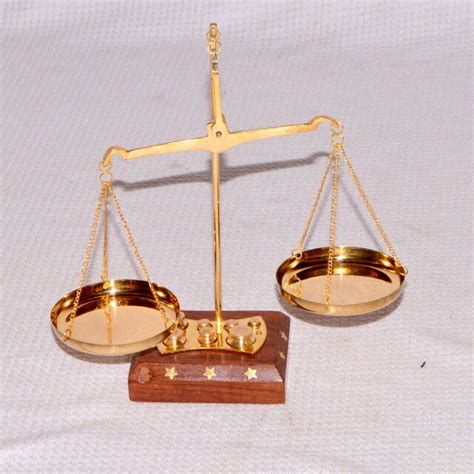 Antique Brass Weighing Scale Balance Justice Law Scale Decoration T