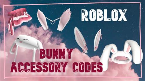 Roblox Bunny Accessory Codes Youtube