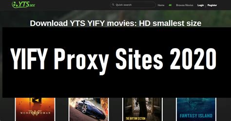 30 Working YIFY Proxy Mirror Unblocked Sites In 2020