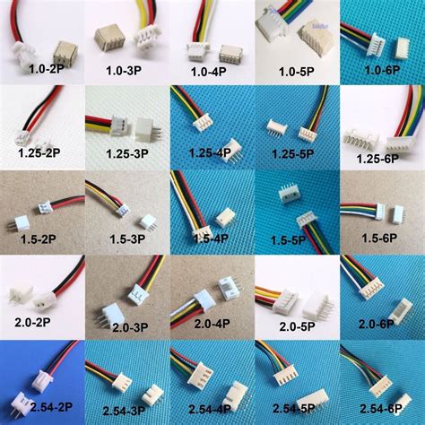 10 Sets 1 0mm 1 25mm 1 5mm 2 0 2 54mm 2PIN 3 4 5 6 12P Pin Male