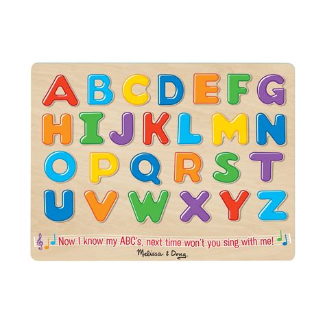 Melissa And Doug Wooden Alphabet Sound Puzzle Wooden Puzzle With Sound