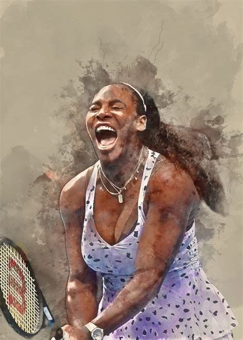 Serena Williams Poster By Vec Group Displate Venus And Serena