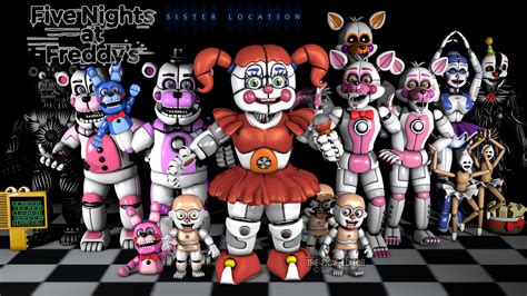 Fnaf Sister Location Wallpaper Animatronics By Garebearart1 On