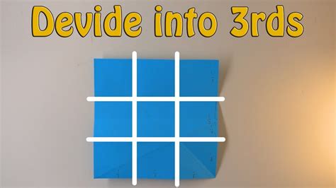 🔴origami🔴 How To Divide A Square Paper Into 3 Equal Parts4 Minutes