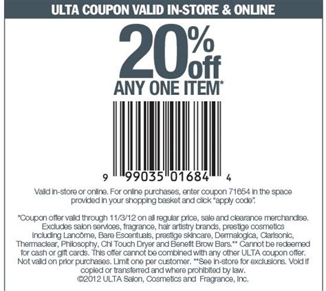 Off A Single Item At Ulta Or Online Via Checkout Promo