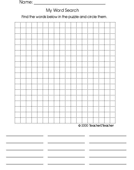 Blank Wordsearch Grids Word Search Printables Word Find Spelling Words