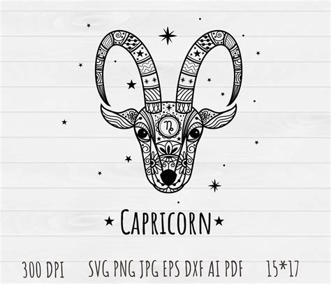 Capricorn Outline Svg Capricorn Clip Art Outline Svg File Inspire