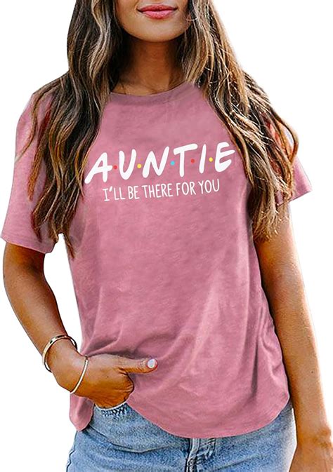 Buy Auntie Shirt For Women Aunt Vibes T Shirt Funny Cute Graphic Tee Tops Aunt Ts Tee Shirt