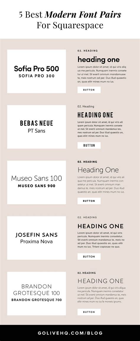 The Best Modern Font Pairs For Squarespace — Golive Squarespace
