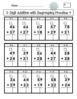 The following worksheets involve learning to add double digit numbers in columns where regrouping is necessary. Double Digit Addition and Subtraction with Regrouping - 2 ...