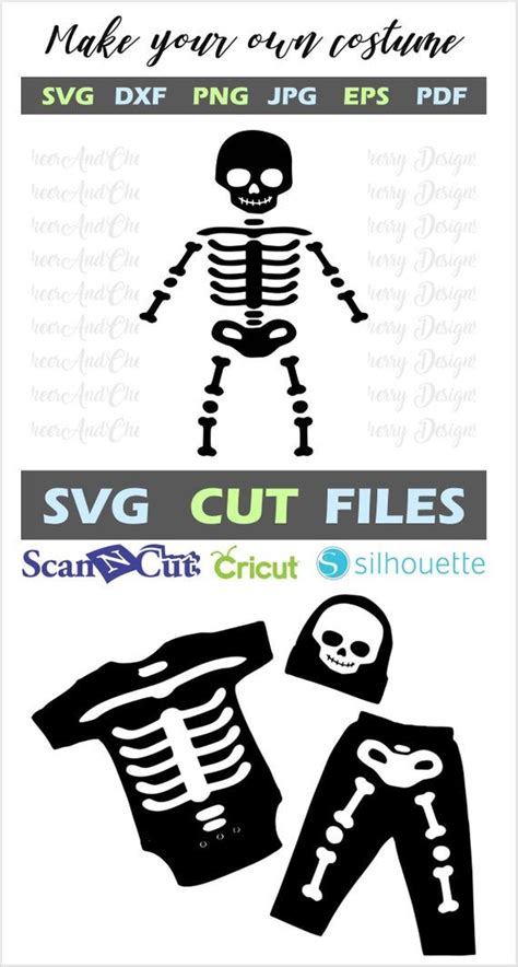 Download Skeleton costume svg file Halloween sceleton SVG for DIY | Etsy in 2021 | Skeleton costume ...