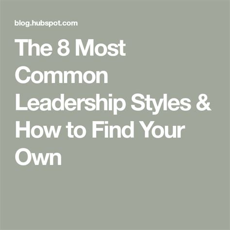 The 5 Most Common Leadership Styles Reverasite