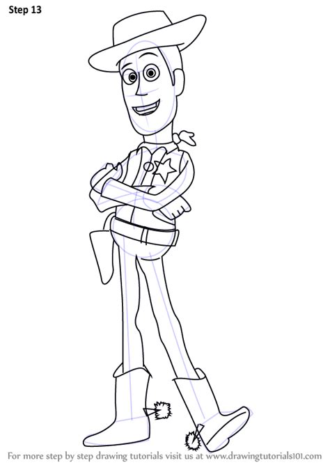 Learn How to Draw Sheriff Woody from Toy Story (Toy Story) Step by Step