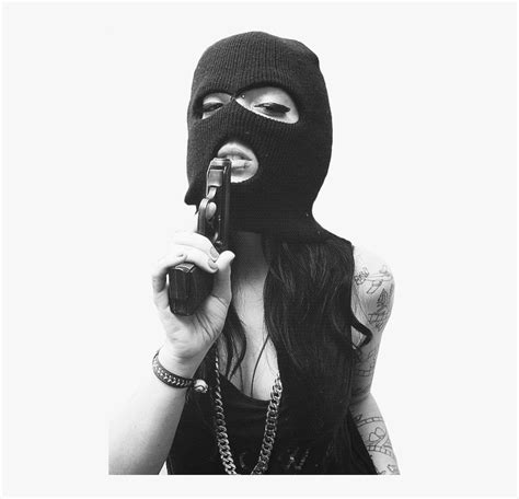 Bad Girls With Guns Png Download Girl With Ski Mask Transparent