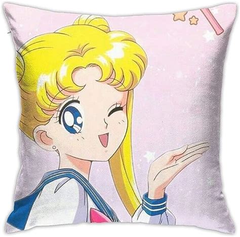 By Lovely Sailor Moon Throw Pillow Covers Decorative Pillowcases Fundas Para Almohada 60cmx60cm