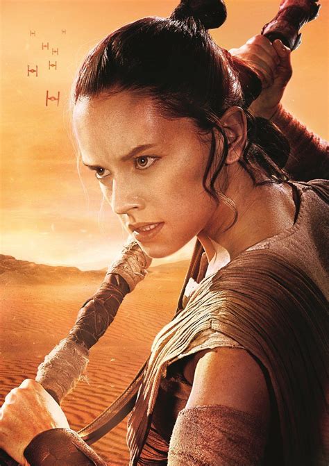 Star Wars Rey Hi Res Textless Poster Force Awakens Poster Star