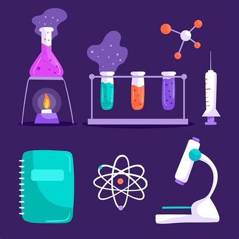 Free Vector Science Lab Objects Set