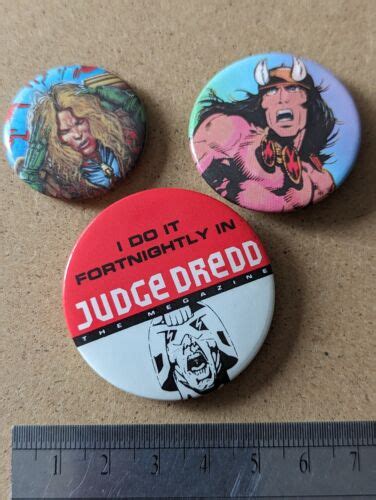 Judge Dredd AD Vintage Pin Badges EBay