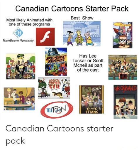 Canadian Cartoons Starter Pack Canadian Cartoons Starter Pack Most