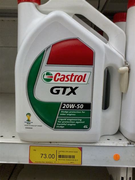 100% original dari castrol malaysia. gegar: 132.0 Minyak hitam