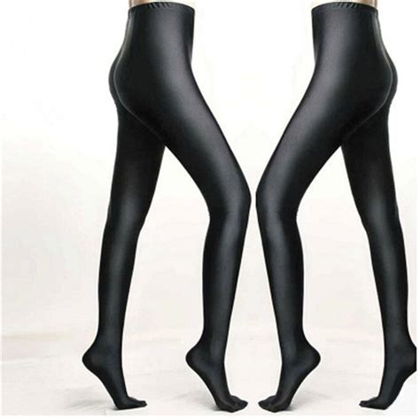 women s oil shiny gloss pantyhose pants stretchy bottoming stockings slim tights ebay