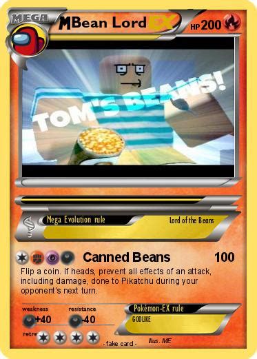 Pokémon Bean Lord Canned Beans My Pokemon Card