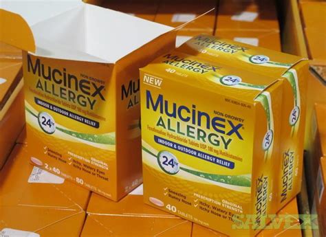Mucinex 24hr Allergy Relief Tablets 180mg Fexofenadine Salvex