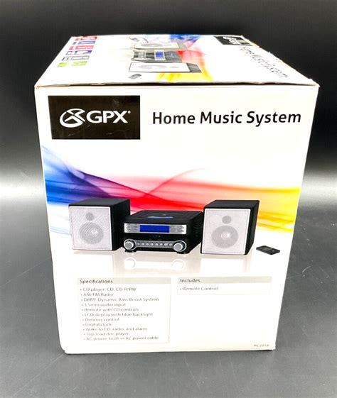 Gpx Hc221b 2 Channel Stereo Home Music System Silver For Sale Online