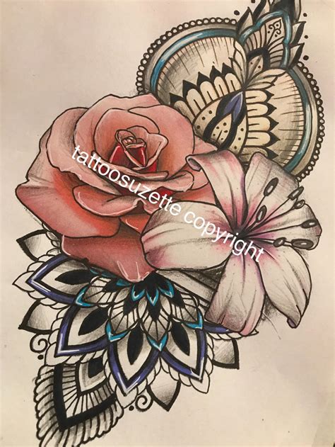 Tatouage Mandala Rose By Tattoosuzette On Deviantart