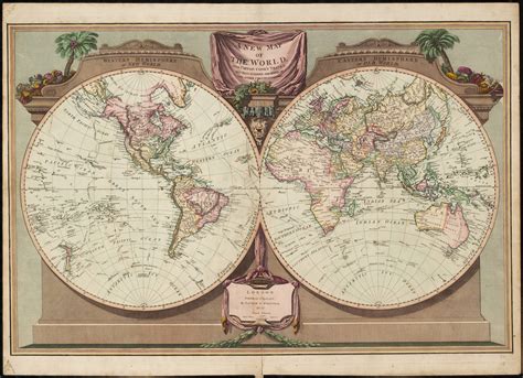 1812 A New Map Of The World With Captain Cooks Tracks His