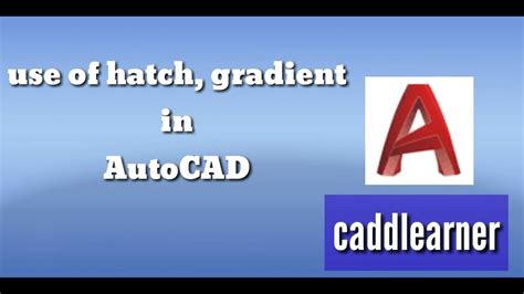 Use Of Hatch Hatch Editgradient In Autocad 2018 Youtube
