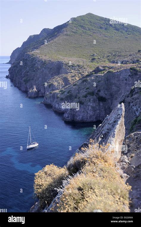 Capraia Island Tuscan Archipelago Italy The Zurletto Bay Stock