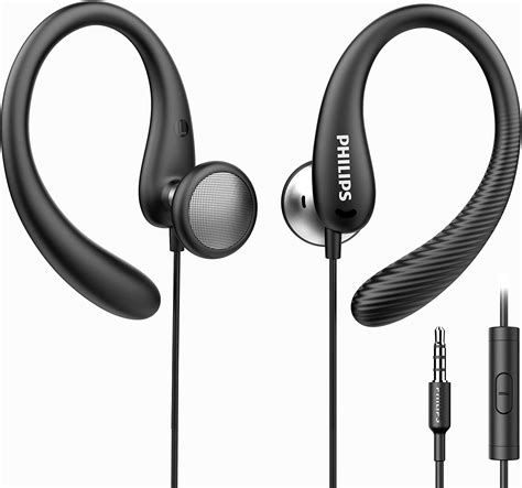 Philips Over The Ear Earbuds Ear Buds Wired Earbuds With Microphone Flexible Wrap Around
