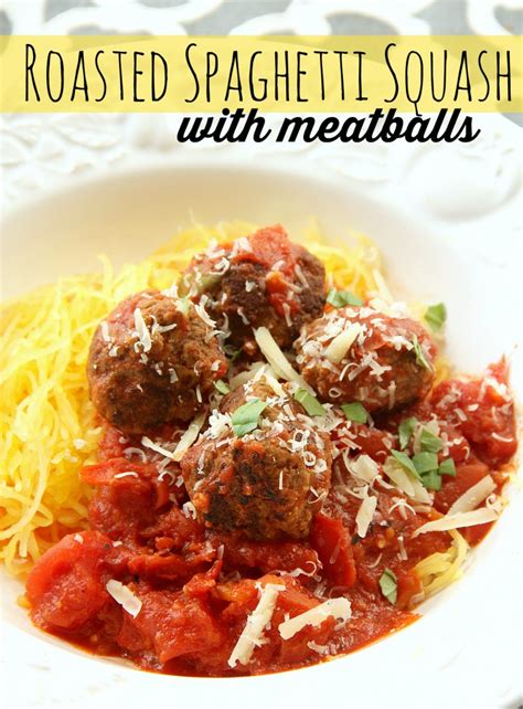 Roasted Spaghetti Squash With Meatballs My Mommy Style