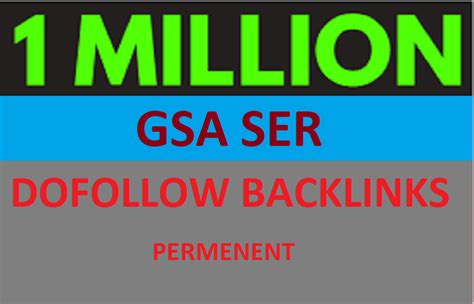 I Will Build 1 Million Gsa Ser Backlinks For 5 Seoclerks