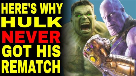 The Real Reason Why Hulk Never Got His Rematch In Avengers Endgame