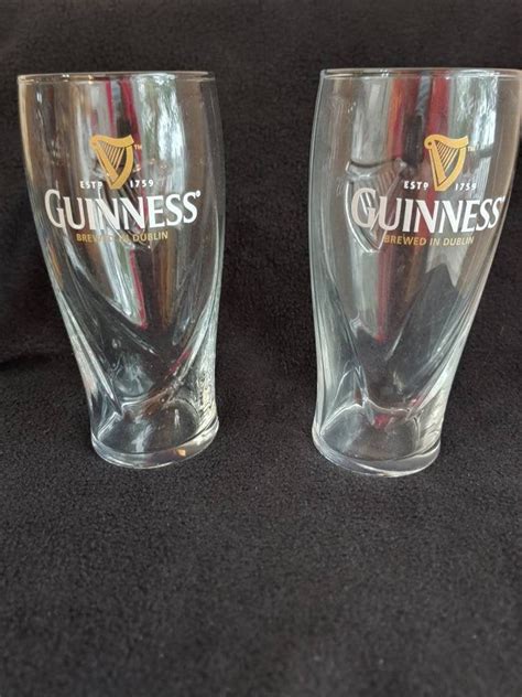 2 Guinness Glasses Pilsner Lager Beer Dublin Harp 1759 Lager Etsy