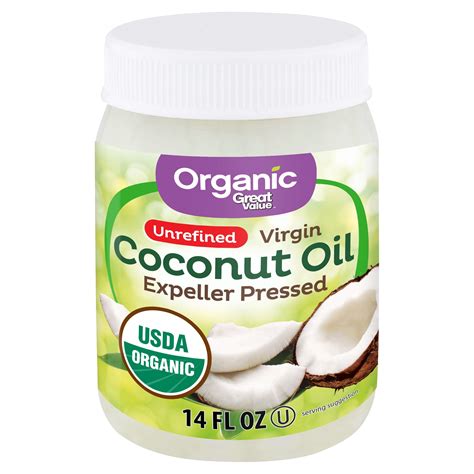 Great Value Organic Unrefined Virgin Coconut Oil 14 Fl Oz Walmart