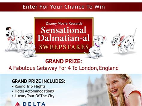 Here's my explanation of it and my thoughts :d. The Disney Movie Rewards Sensational Dalmatian-al Sweepstakes